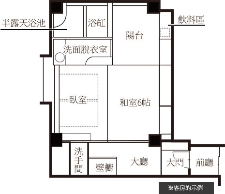 Room layout 客房的示例