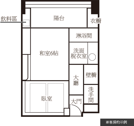 Room layout 客房的示例