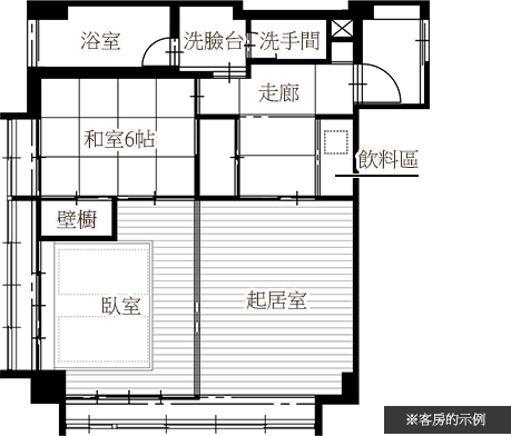 Room layout 客房的示例